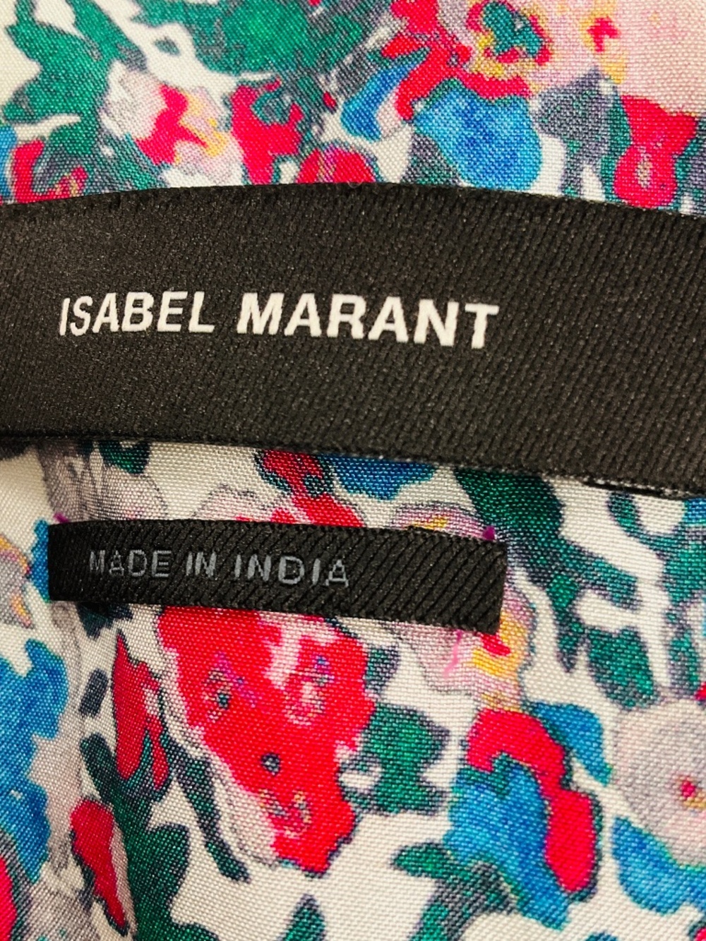 ISABEL MARANT BLUE MULTI FAXINALIA FLORAL PRINTED CROPPED TOP - Picture 4 of 7